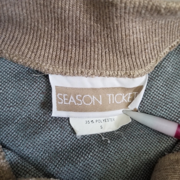 Season Ticket Vintage Henley Pullover Floral Retro Swearshirt SM Chic Bu… - Picture 4 of 13